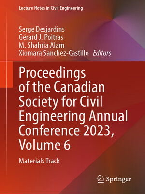 cover image of Proceedings of the Canadian Society for Civil Engineering Annual Conference 2023, Volume 6